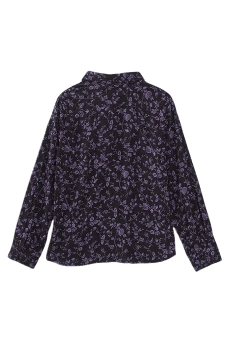 BOYS’ VIOLET AND BLACK FLOWERY LENZING™ ECOVERO™ SHIRT 2