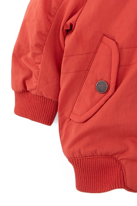 BABY BOYS’ ORANGE FUR-LINED PARKA WITH PRINT ON BACK 5