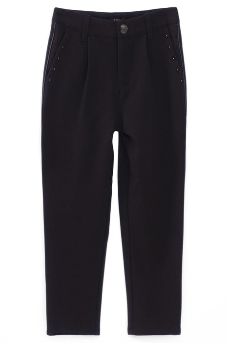 GIRLS’ BLACK STUDDED 7/8 TROUSERS 1