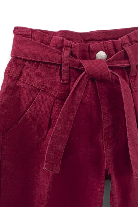 GIRLS’ BURGUNDY BALLOON JEANS 4