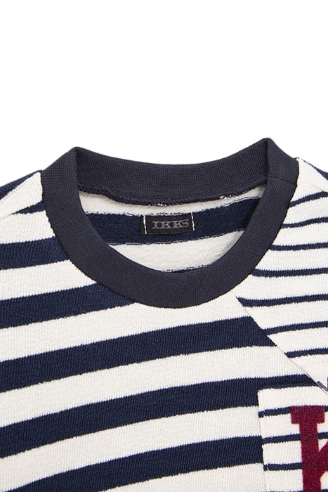BOYS' NAVY ASYMMETRIC SEAM SAILOR STRIPE T-SHIRT 3