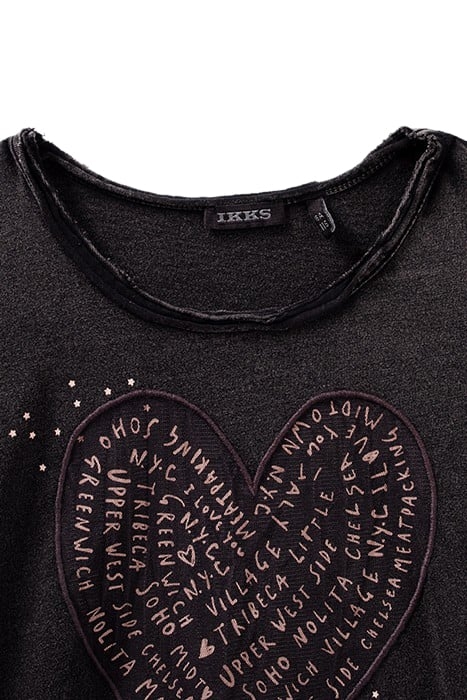 GIRLS’ GREY MIXED-FABRIC T-SHIRT WITH TULLE 4