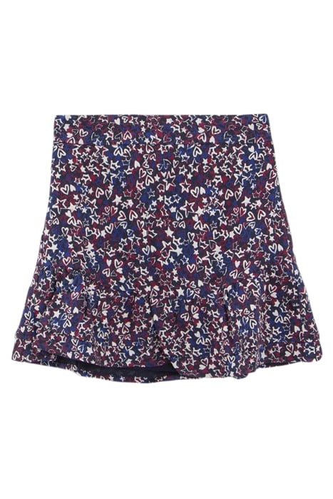 GIRLS’ NAVY STARS AND HEARTS LENZING™ ECOVERO™ SKIRT 2