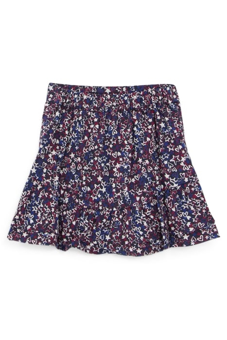 GIRLS’ NAVY STARS AND HEARTS LENZING™ ECOVERO™ SKIRT 1