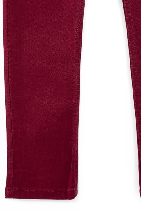 BOYS’ DARK RED UPCYCLED SLIM JEANS 6