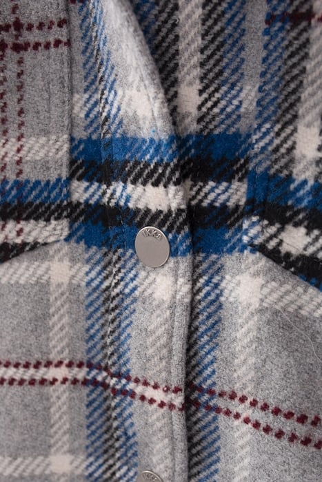 GIRLS’ GREY, BLUE, BLACK, ECRU CHECK COAT 7