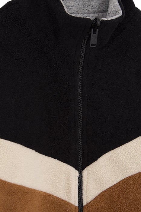 BOYS’ COGNAC AND GREY MARL REVERSIBLE CARDIGAN 7