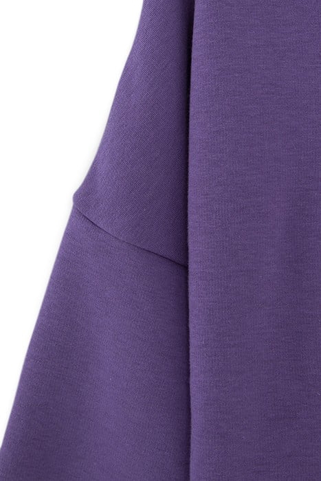GIRLS’ PURPLE POLO SWEATSHIRT-DRESS, COLLEGE EMBROIDERY 6