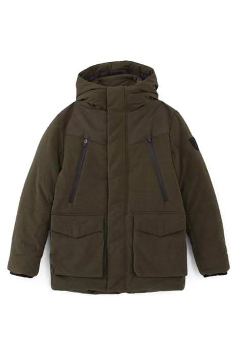 BOYS’ KHAKI PARKA WITH XL WATERPROOF ZIPS 1