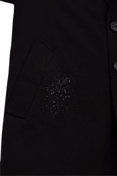 BOYS’ BLACK COAT WITH PADDED JACKET FACING 6