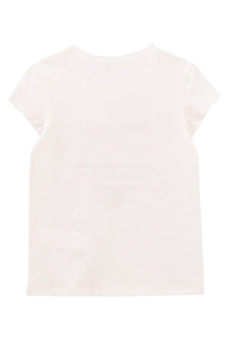GIRLS' OFF-WHITE T-SHIRT WITH ETHNIC HEART EMBROIDERY 3