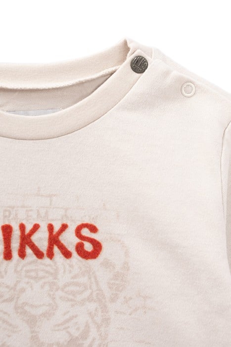 BABY BOYS’ BEIGE FLOCKED LETTER & TIGER T-SHIRT 4