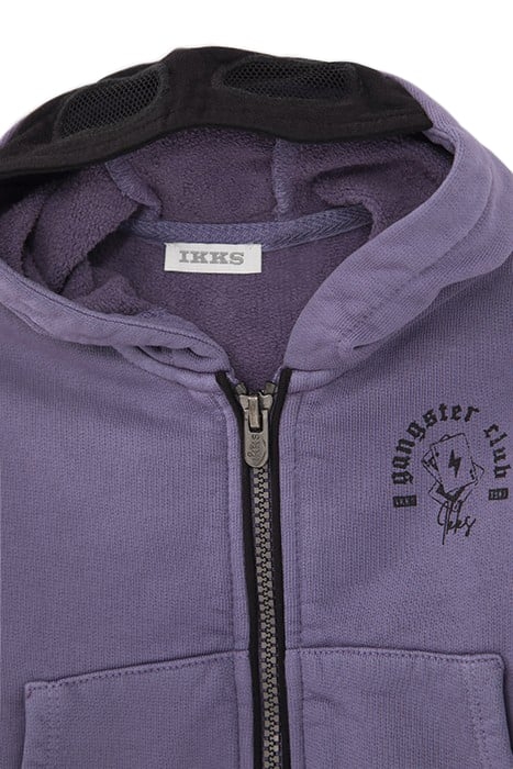 BABY BOYS’ VIOLET HOODED CARDIGAN WITH PRINT ON BACK 3
