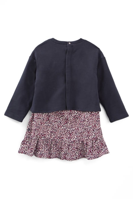 BABY GIRLS’ 2-IN-1 STAR PRINT DRESS WITH SWEATSHIRT 2