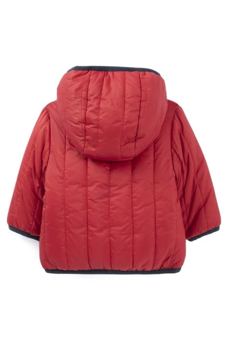 BABY BOYS’ GREY PRINT/RED REVERSIBLE PADDED JACKET 2