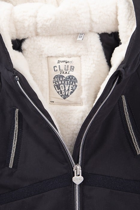 BABY GIRLS’ NAVY FUR-LINED HOODED PARKA 3