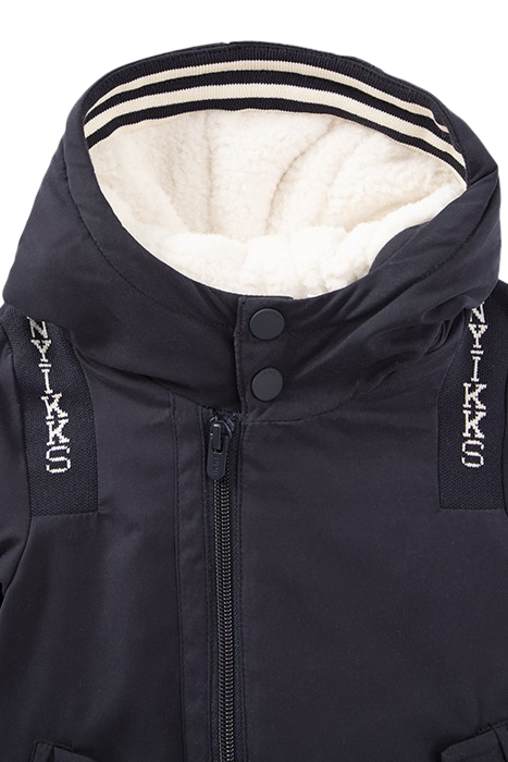 BABY BOYS’ NAVY FUR-LINED HOODED PARKA 3