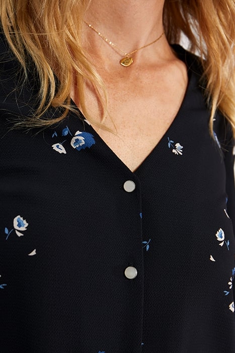 BLACK FLORAL BOUQUET PRINT BLOUSE 6