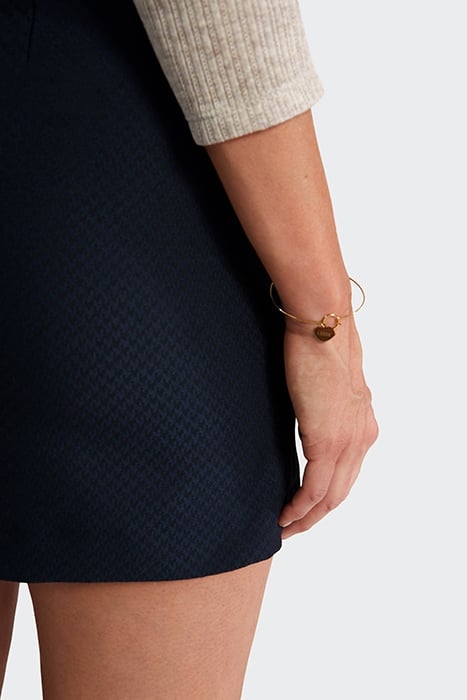 NAVY JACQUARD HOUNDSTOOTH SKIRT 5