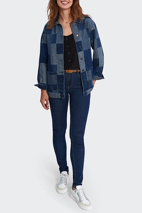 BLUE DENIM PATCHWORK-STYLE JACKET 3