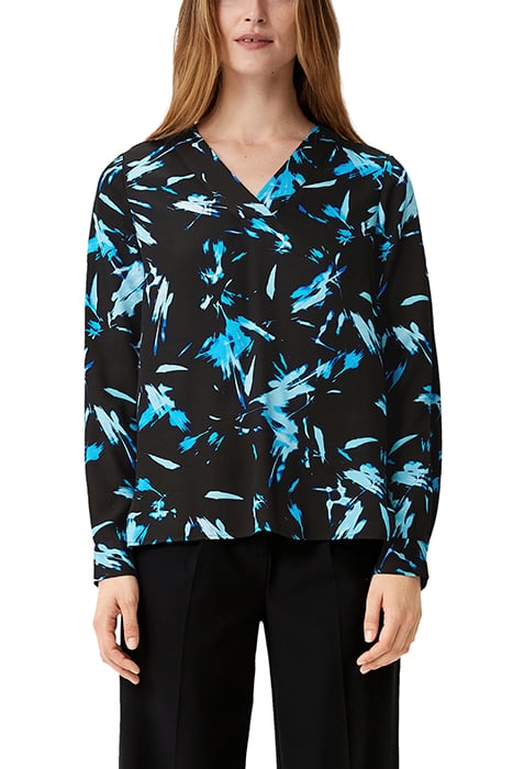 COMMA BLOUSES GREY/BLACK 1