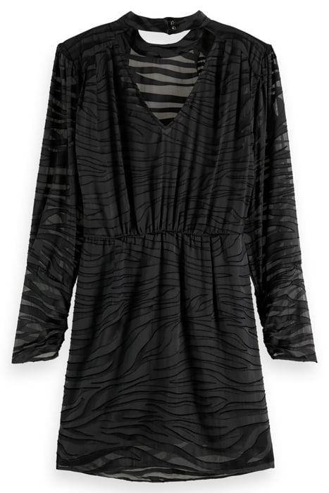 MINI DRESS WITH MOCK NECK EVENING BLACK 1