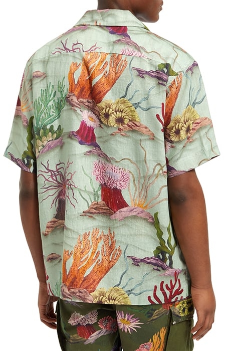LINEN VISCOSE AOP CORAL REEF AOP 2