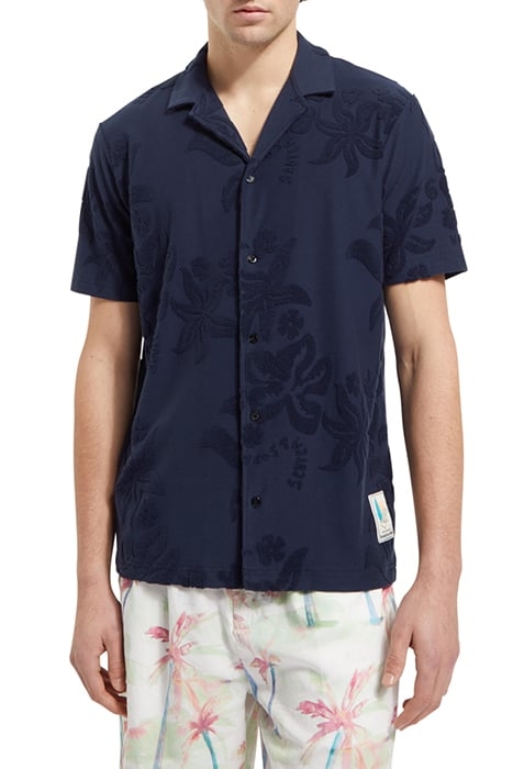 TERRY JACQUARD SHORT SLEEVE SH NAVY BLUE 1