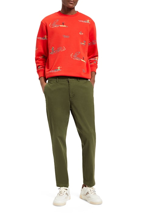 ALL-OVER EMBROIDERY SWEATSHIRT BOAT RED 4