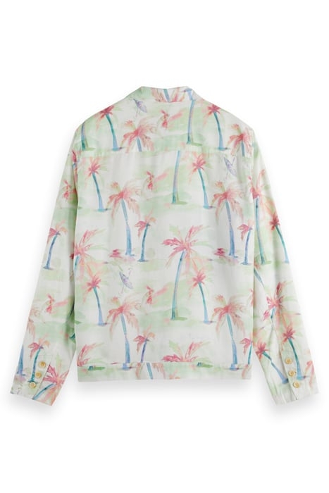 PRINTED TENCEL-HEMP BLOUSON PALMTREE HAWAII AOP 5