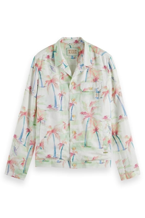 PRINTED TENCEL-HEMP BLOUSON PALMTREE HAWAII AOP 4
