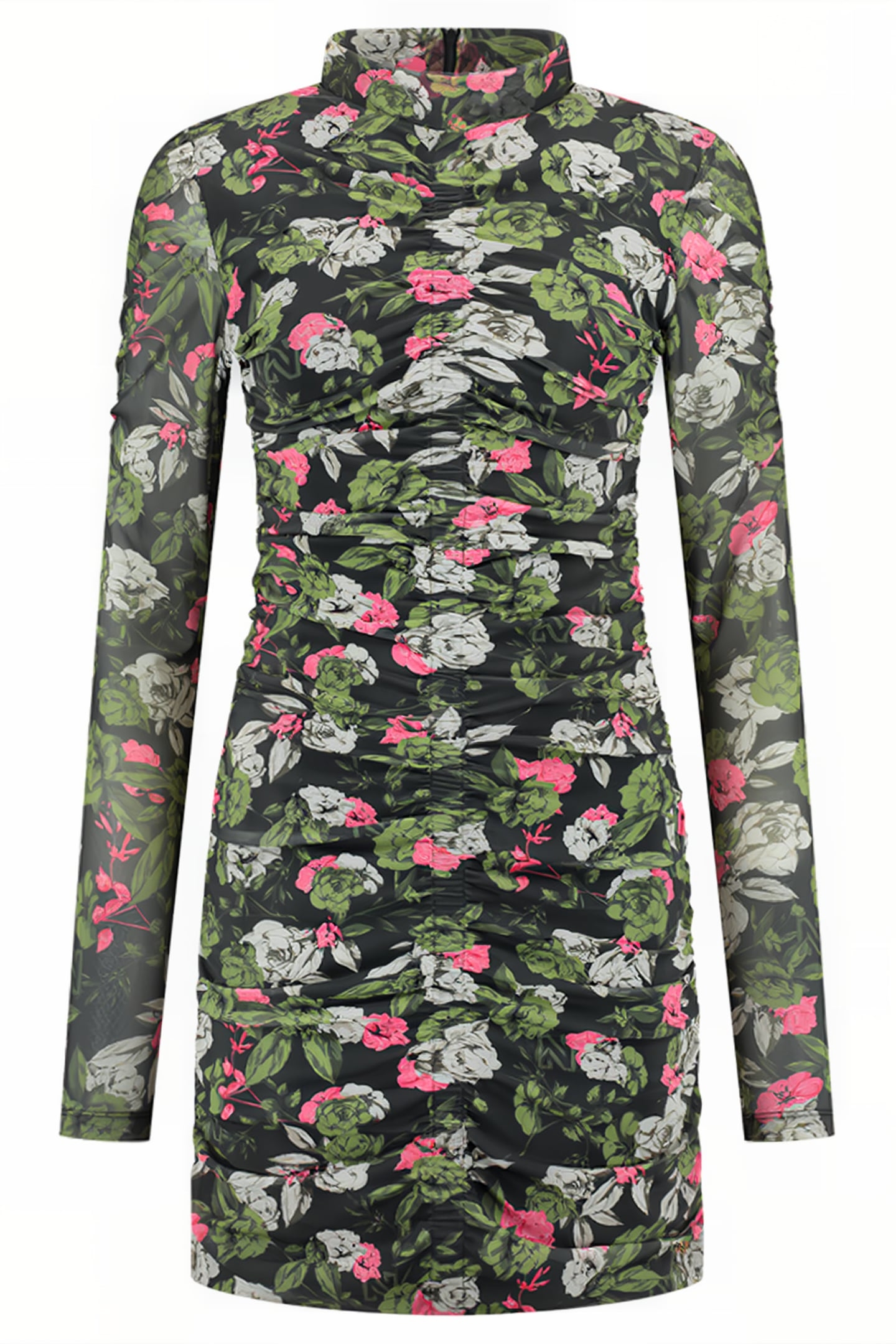 MESH DRESS ARMY GREEN 1