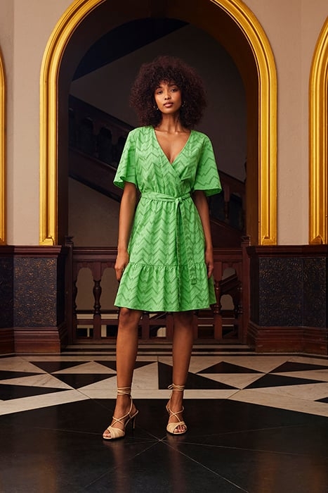 DRESS SHORT BRIGHT GREEN 6