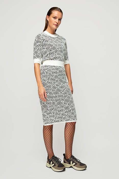 STRUCTURE SKIRT BLACK/ECRU 4