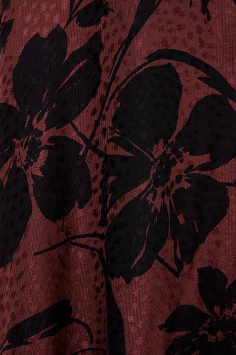 BIG FLORAL SKIRT CHOCOLATE FONDANT / BLACK 6