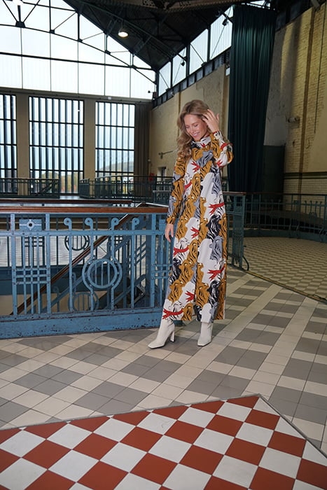 DRESS FRANCIS BAY LONG CAMEL, ECRU 3