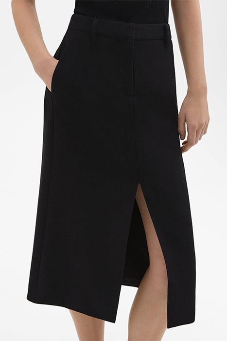 MIDI TROUSER SKIRT IN ADMIRAL CREPE BLACK 3