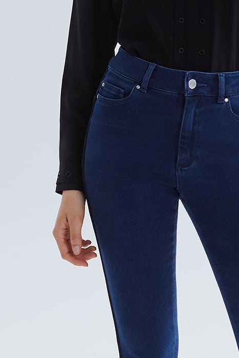 BLUE COSY FLEECE 7/8 SLIM JEANS BLUE 5