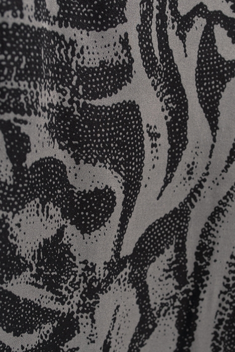 PURE EDITION- GREY WIDE-LEG ZEBRA PRINT TROUSERS GREY 8