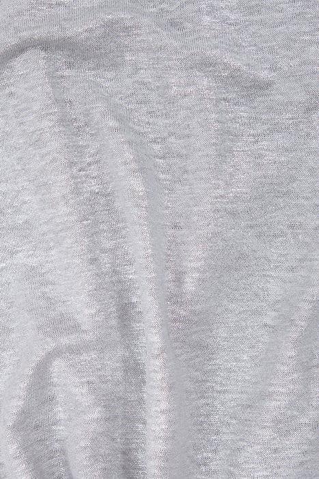 MOTTLED GREY LINEN T-SHIRT WITH BEADED COLLAR GREY 3