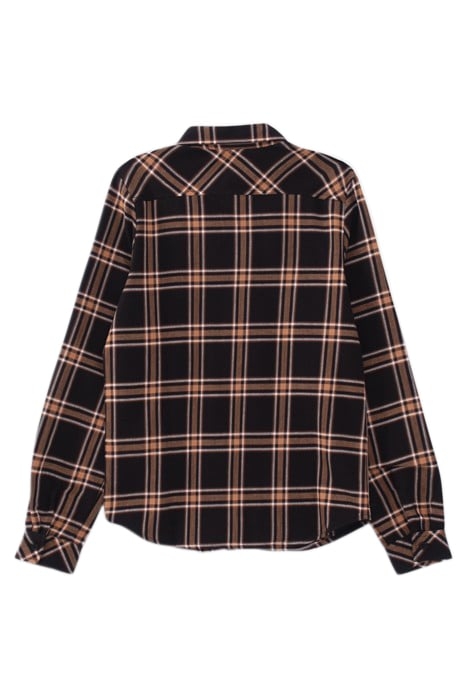 BOYS’ BLACK, CAMEL, ECRU CHECK SHIRT BLACK 2