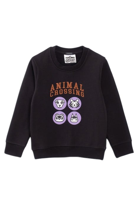 BOYS’ BLACK ANIMAL CROSSING™ SWEATSHIRT WITH 4 IMAGES BLACK 3