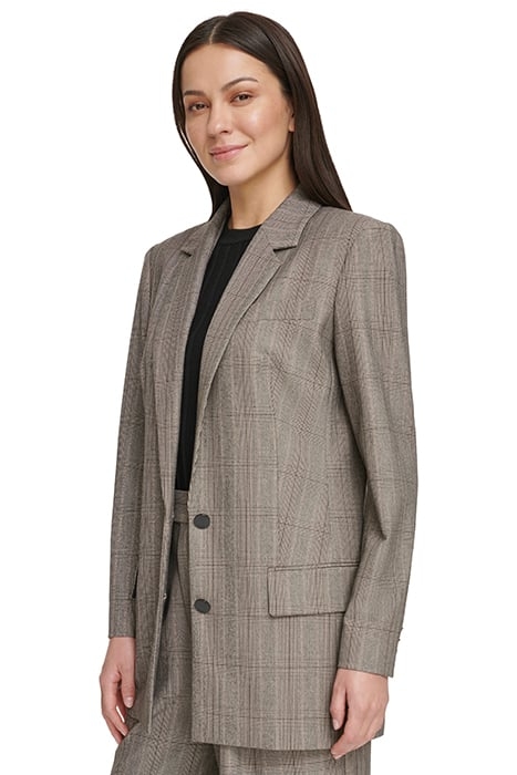 L/S TWO BTTN PLAID B GLEN PLD 4