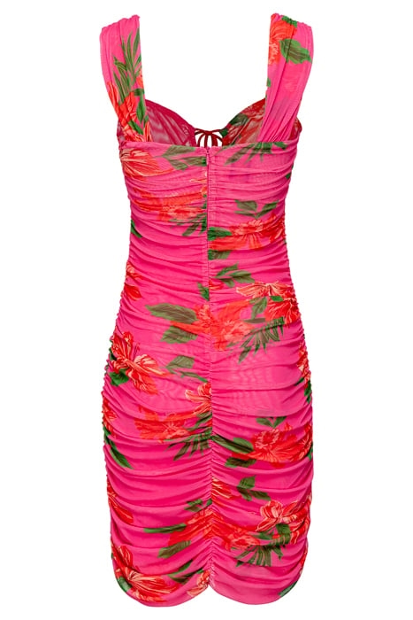 AVVINTO ABITO RETINA STAMPA MANDEVILLA MULTI FUCHSIA/RED 2