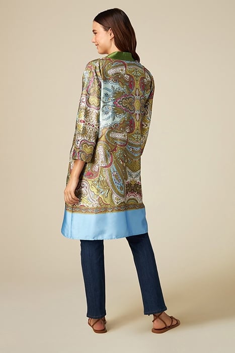 PATTERNED TWILL KIMONO GREEN 2