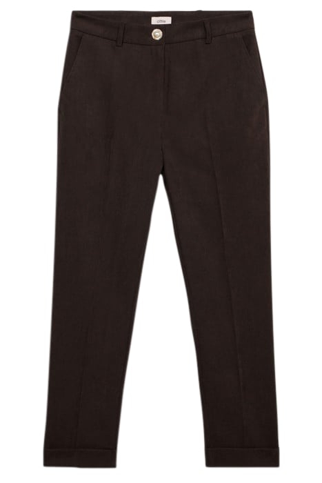 Velvet stovepipe trousers 3