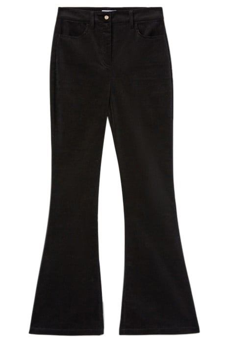 CORDUROY FLARE TROUSERS BLACK 4