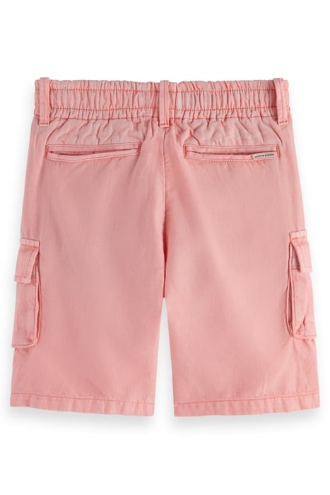 LONGER-LENGTH - GARMENT-DYED COTTON LINEN CARGO SHORTS NEON  2