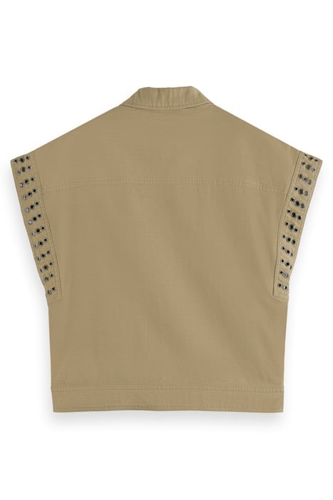 FESTIVAL JACKET WITH EYELETS LIGHT ARMY 5