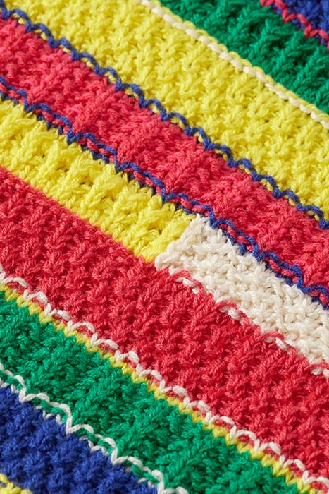 MULTICOLOURED INTARSIA KNITTED DRESS MULTI STRIPE 8